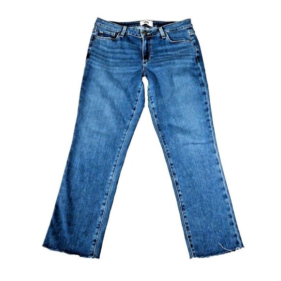 Paige Brigitte Women's Jeans Sz 29 Casual Preppy Straight Leg Medium Wash Demin - Picture 1 of 9